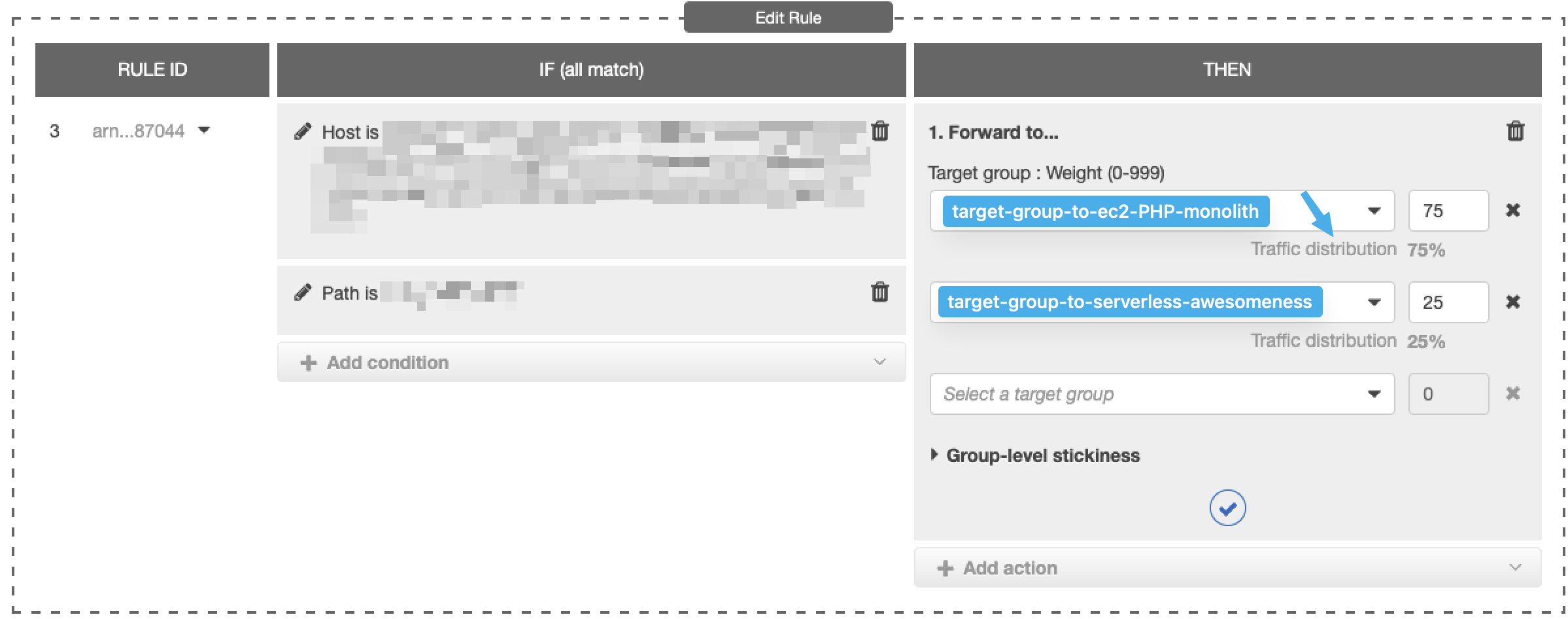 UI Console - Target Group quotas