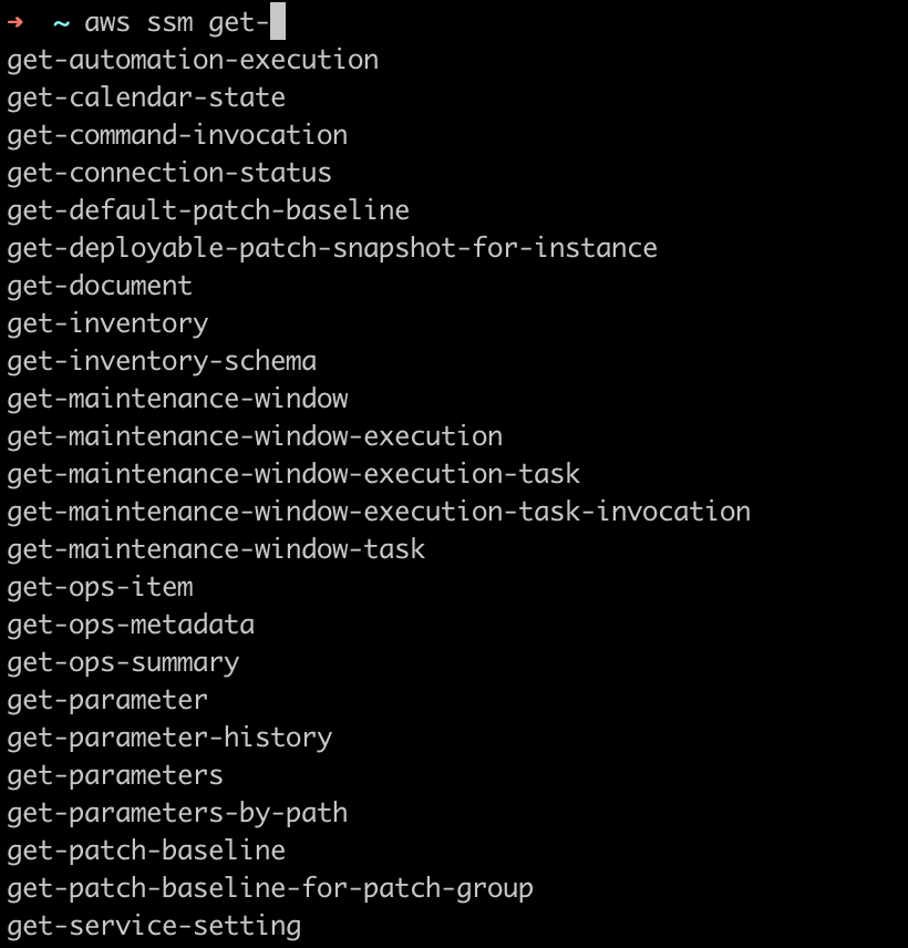 AWS CLI Prompt command